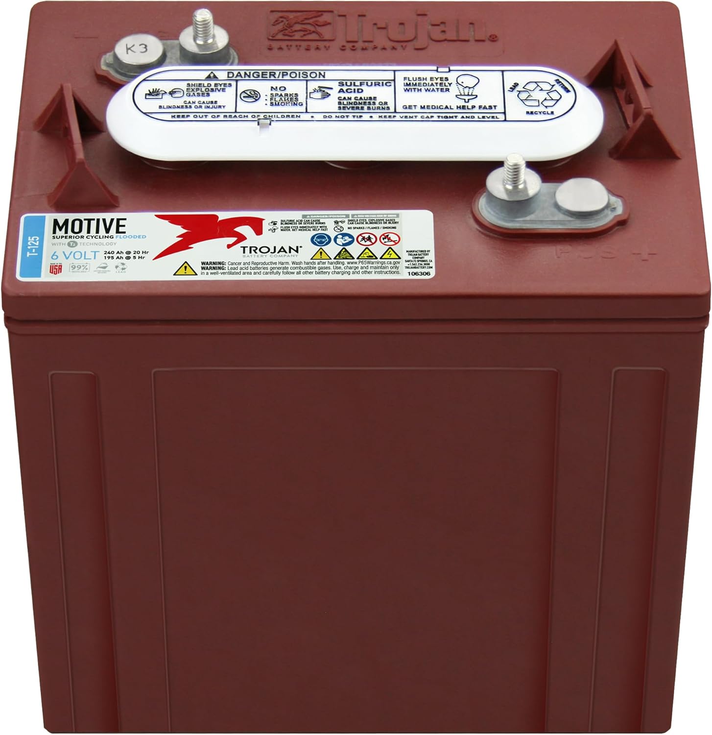 Trojan T-125 6V 240Ah Flooded GC2